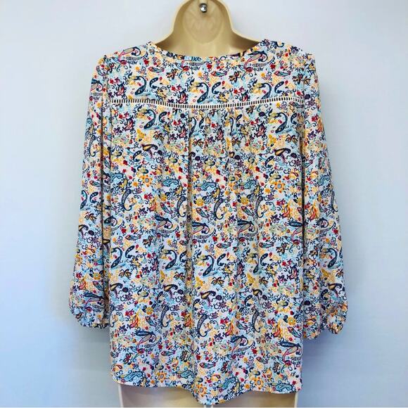 Collective Concepts Floral Print Popover Top - Picture 2 of 16